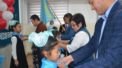 «Жас Ұлан» балалар ұйымына оқушыларды қабылдау салтанатты жиыны өтті.